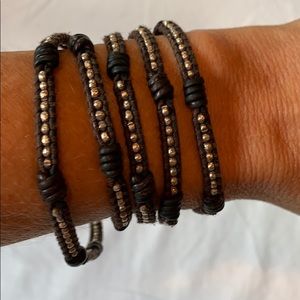 Chan Luu 5 Wrap Leather Bracelet